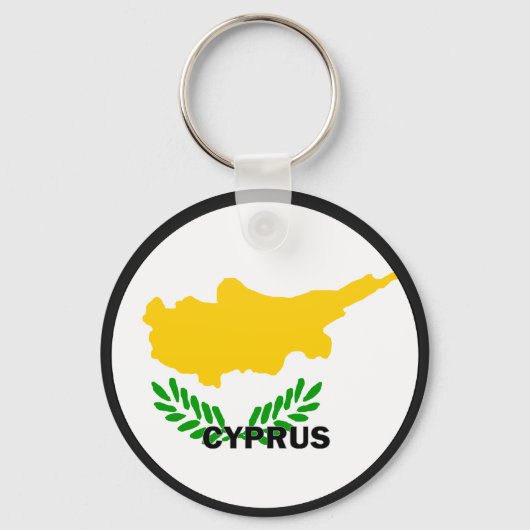 Cyprus Roundel Quality Flag Schlüsselanhänger (Vorderseite)