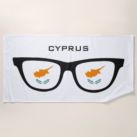 CYPRUS Shades benutzerdefinierte Text Strandtuch (Vorderseite)
