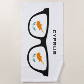 CYPRUS Shades benutzerdefinierte Text Strandtuch (Vorderseite)