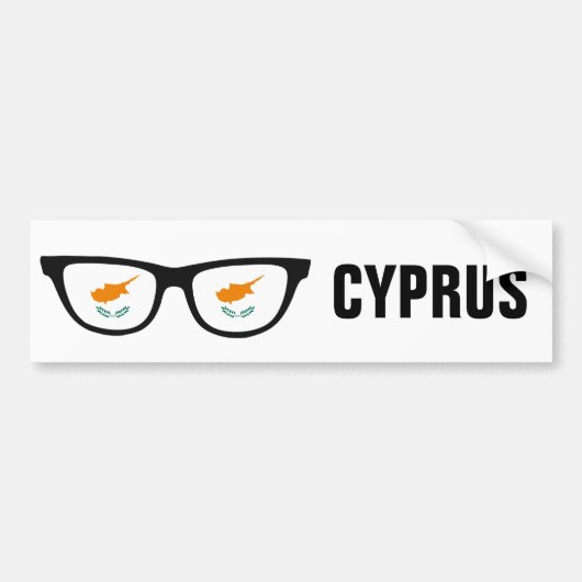 Cyprus Shades Custom Text & Color Autoaufkleber (Vorne)