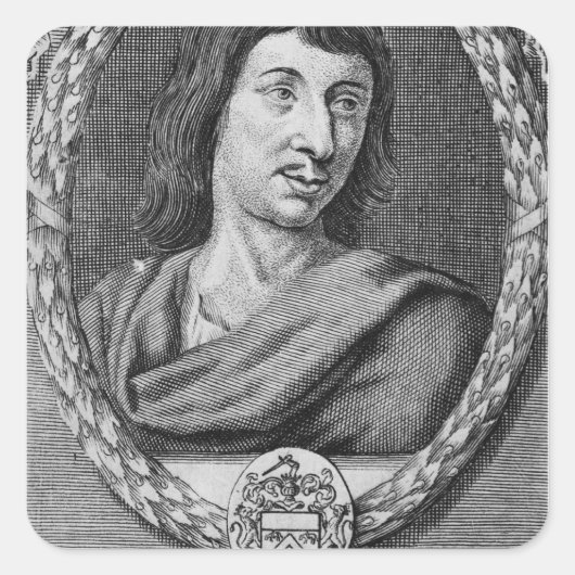 Cyrano de Bergerac Quadratischer Aufkleber (Vorderseite)