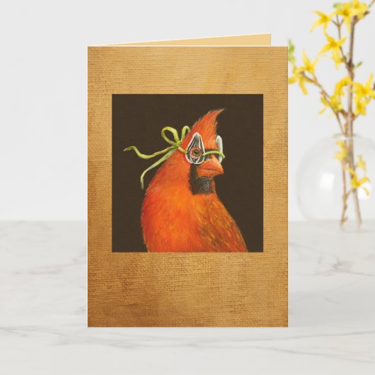 Cyrano der Kardinal-Karte Karte (Gelbe Blume)