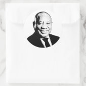 Cyril Ramaphosa Runder Aufkleber (Tasche)