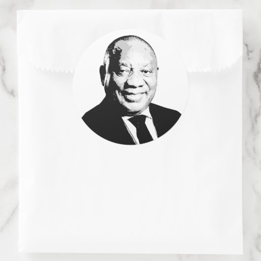 Cyril Ramaphosa Runder Aufkleber (Tasche)