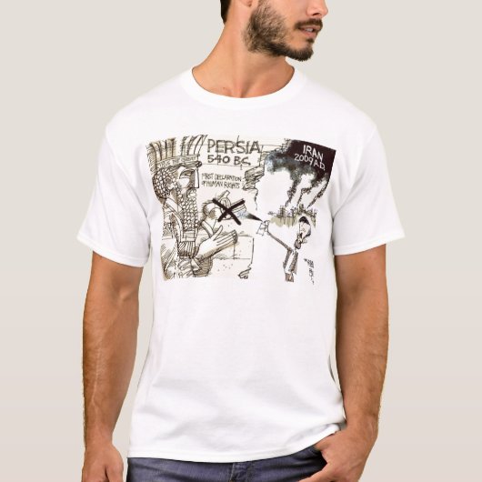 Cyrus Ahmadinejad Cartoon-T - Shirt (Vorderseite)