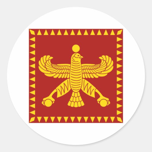 Cyrus die große Standardflagge Runder Aufkleber (Vorderseite)