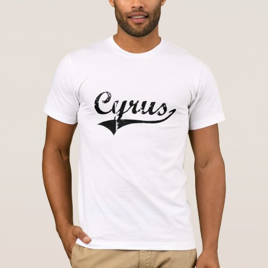 Cyrus klassischer Art-Name T-Shirt (Vorderseite)