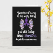Cystic Fibrosis Awareness CF Warrior Lila Ribbon Karte (Gelbe Blume)