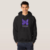 Cystic Fibrosis Awareness Month Butterfly Purple R Hoodie (Vorne ganz)