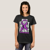 Cystic Fibrosis Awareness Month Purple Ribbon His T-Shirt (Vorne ganz)