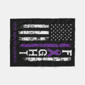 Cystic Fibrosis Krieger US-Flagge Fleecedecke (Vorderseite (Horizontal))