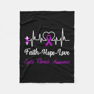Cystische Fibrose Bewusstsein Herzschlag Christlic Fleecedecke