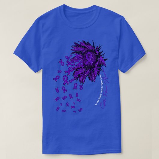 Cystische Fibrose Bewusstsein Sonnenblume niemand T-Shirt (Design vorne)