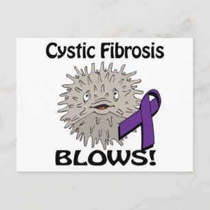 Cystische Fibrose bläst Sensibilisierungsdesign Postkarte
