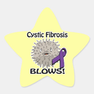 Cystische Fibrose bläst Sensibilisierungsdesign Stern-Aufkleber