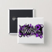 Cystische Fibrose Hope Garden Ribbon Button (Vorne & Hinten)