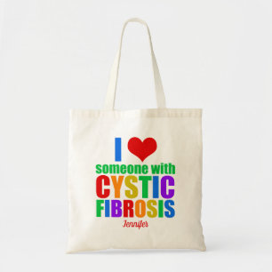 Cystische Fibrose Liebe Rainbow Personalisiert Nam Tragetasche