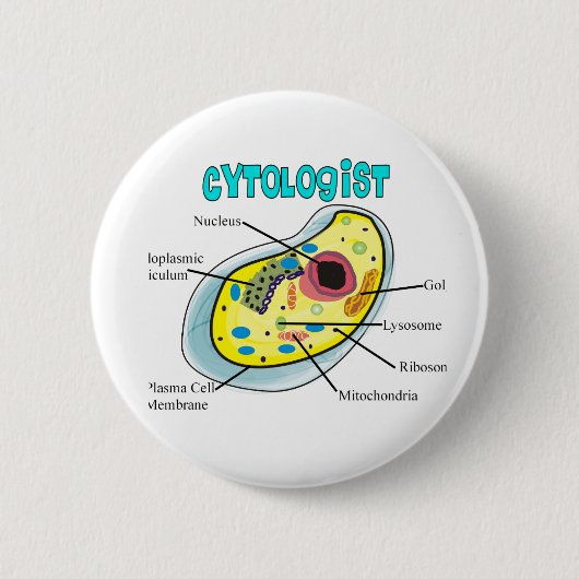 Cytologin Human Cell Zeichnend Geschenke Button (Vorderseite)