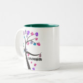 Cytologist-Geschenk-einzigartiger Baum mit Zweifarbige Tasse (Vorderseite Links)