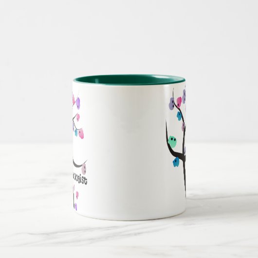 Cytologist-Geschenk-einzigartiger Baum mit Zweifarbige Tasse (Mittel)
