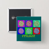 Cytologist-Geschenk-Zellen im Petrie Button (Vorne & Hinten)