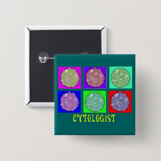 Cytologist-Geschenk-Zellen im Petrie Button (Vorne & Hinten)