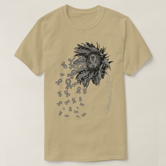CytomegaloAwareness Sonnenblumen Band-Blume fallen T-Shirt (Design vorne)