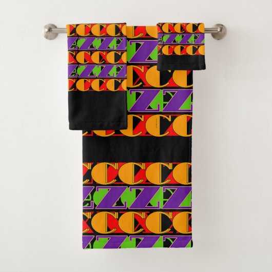 CZ Random Letters Badhandtuch Set (Insitu)