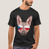 Czech Flag American Hairless Terrier Czech Republi T-Shirt (Vorderseite)