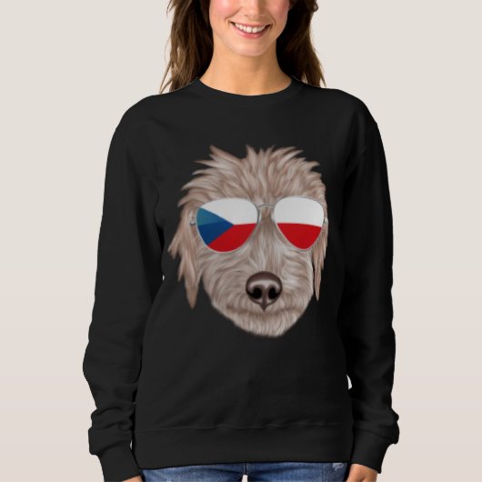 Czech Flag Bedlington Terrier Dog Czech Republic P Sweatshirt (Vorderseite)