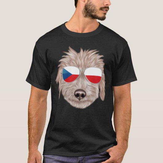 Czech Flag Bedlington Terrier Dog Czech Republic P T-Shirt (Vorderseite)