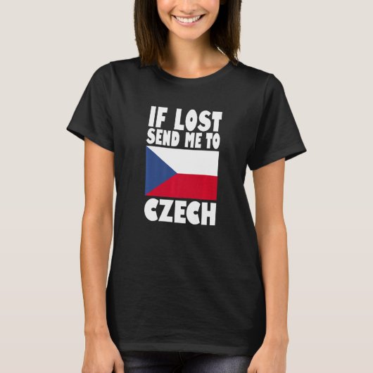 Czech Flag Design If lost send me to Czech Premiu T-Shirt (Vorderseite)