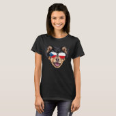 Czech Flag Finnish Lapphund Dog Czech Republic Poc T-Shirt (Vorne ganz)