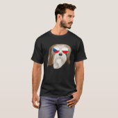 Czech Flag Lhasa Apsos Dog Czech Republic Pocket T-Shirt (Vorne ganz)