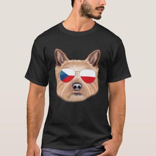 Czech Flag Norwich Terrier Dog Czech Republic Pock T-Shirt (Vorderseite)