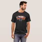 Czech Flag Rhodesian Ridgeback Dog Czech Republic  T-Shirt (Vorne ganz)