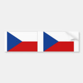 Czech Republic Flag Autoaufkleber (Vorne)