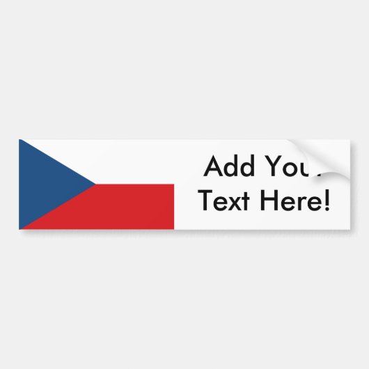Czech Republic Flag Autoaufkleber (Vorne)