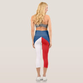 Czech Republic Flag Capri Leggings (Rückseite)