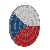 Czech Republic Flag Dartscheibe (Vorderseite Links)