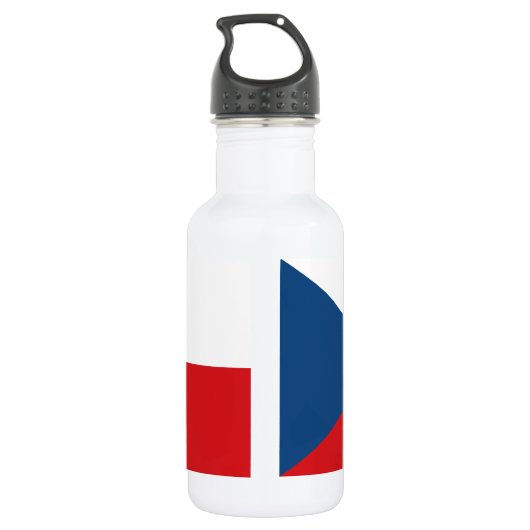 Czech Republic Flag Edelstahlflasche (Rückseite)