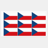 Czech Republic Flag Etiketten (Blatt)