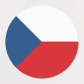 Czech Republic Flag Etiketten (Design 1)