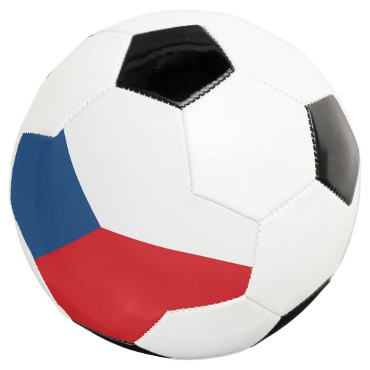 Czech Republic Flag Fußball (Dreiviertel)