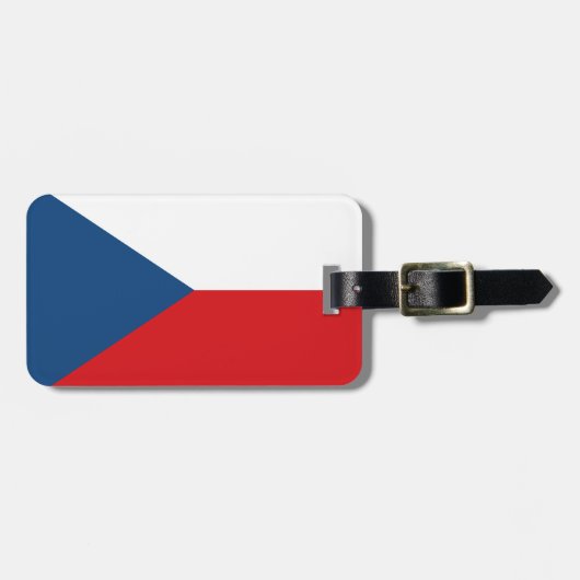 Czech Republic Flag Gepäckanhänger (Vorderseite horizontal)