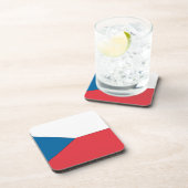 Czech Republic Flag Getränkeuntersetzer (Rechte Seite)