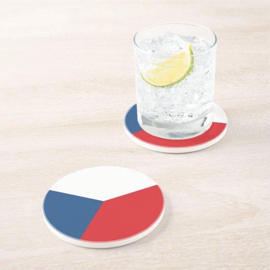 Czech Republic Flag Getränkeuntersetzer (Seite)