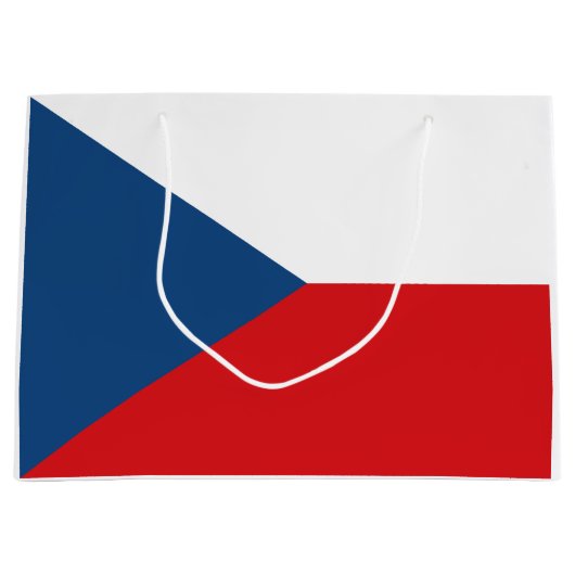 Czech Republic Flag Große Geschenktüte (Vorderseite)