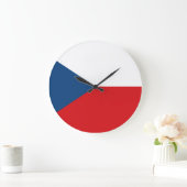 Czech Republic Flag Große Wanduhr (Zuhause)