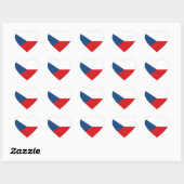 Czech Republic Flag Herz-Aufkleber (Blatt)